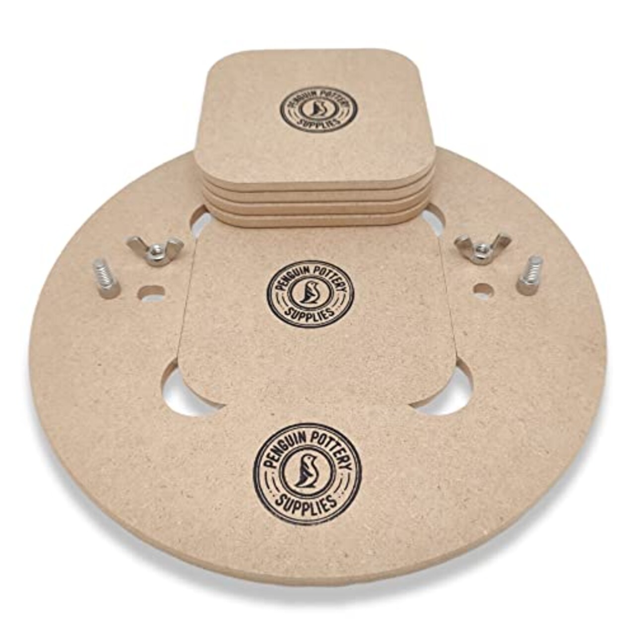 Penguin Pottery - Bat System for Aspire Pottery Wheel - Includes 5 Bat Inserts and Free Bat Pins - Great for Saving Space - Increase Productivity for Mugs, Pots and Other Small Pieces